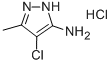 4-氯-5-甲基-2H-吡唑-3-氨基盐酸盐, 130128-49-3, 结构式