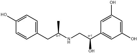 1,3-Benzenediol, 5-[1-hydroxy-2-[[2-(4-hydroxyphenyl)-1-methylethyl]amino]ethyl]-, (R*,R*)-(+-)- Structure