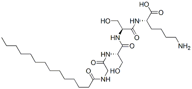 myristoyl-glycyl-seryl-seryl-lysine,130170-10-4,结构式