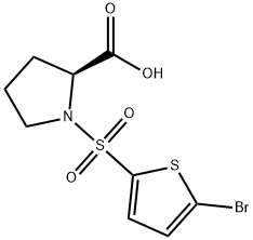 1-[(5-Bromothien-2-yl)sulphonyl]pyrrolidine-2-carboxylic acid,1301738-60-2,结构式