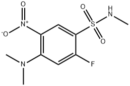 4-Dimethylamino-2-fluoro-N-methyl-5-nitro-benzenesulfonamide 结构式