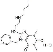 7-benzyl-8-(2-butylaminoethylamino)-1,3-dimethyl-purine-2,6-dione hydr ochloride Structure