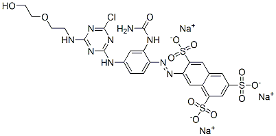 트라이소듐  7-[(2-(아미노카보닐)아미노-4-((4-클로로-6-((2-(2-하이드록시  에톡시)에틸)아미노-1,3,5-트라이아진-2-일)아미노페닐)아조]-  1,3,6-나프탈렌트라이설포네이트