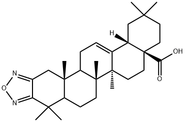 Olean-12-eno[2,3-c][1,2,5]oxadiazol-28-oic acid Struktur
