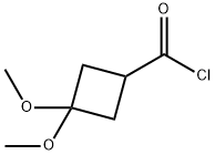 Cyclobutanecarbonyl chloride, 3,3-dimethoxy- (9CI),130233-76-0,结构式