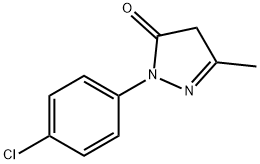 1-(4-氯苯基)-3-甲基-2-吡唑啉-5-酮,13024-90-3,结构式