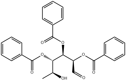 2,3,4-三-O-苯甲酰基-L-吡喃鼠李糖 结构式