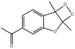 1-(2a,7b-Dihydro-2a,7b-dimethyl-1,2-dioxeto(3,4-b)benzofuran-5-yl)etha none Structure