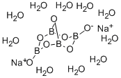 Sodium tetraborate decahydrate Struktur