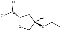 Furan, 2-(dichloromethyl)-4-ethoxytetrahydro-4-methyl-, trans- (9CI) Structure