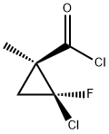 Cyclopropanecarbonyl chloride, 2-chloro-2-fluoro-1-methyl-, trans- (9CI) Structure