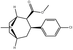 3-(4-chlorophenyl)tropane-2-carboxylic acid methyl ester 结构式