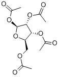 beta-D-Ribofuranose 1,2,3,5-tetraacetate Struktur