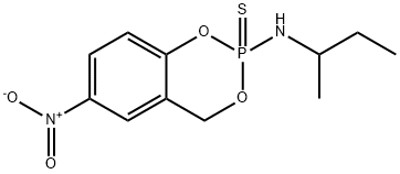 N-(1-Methylpropyl)-6-nitro-4H-1,3,2-benzodioxaphosphorin-2-amine 2-sulfide,130365-36-5,结构式