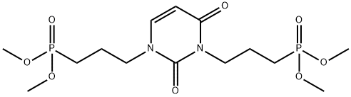 1,3-Di(3-dimethoxyphosphorylpropyl)uracil 化学構造式