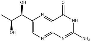 2-amino-6-[(1S,2S)-1,2-dihydroxypropyl]-4(1H)-Pteridinone 化学構造式