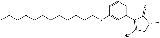 2H-Pyrrol-2-one, 1,5-dihydro-3-(3-(dodecyloxy)phenyl)-4-hydroxy-1-meth yl-,130398-68-4,结构式