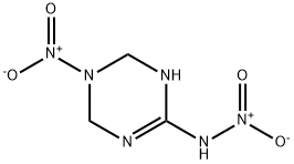 1,4,5,6-Tetrahydro-N,5-dinitro-1,3,5-triazin-2-amine 化学構造式