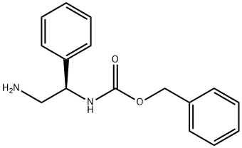 (R )-(2-Amino-1-phenyl-ethyl)-carbamic acid benzyl ester 化学構造式