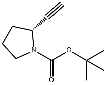 (2R)-2-乙炔-1-吡咯烷羧酸-1,1-二甲基乙酯, 130418-90-5, 结构式