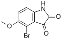 4-BROMO-5-METHOXYINDOLINE-2,3-DIONE 结构式