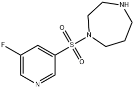 1-(5-fluoropyridin-3-ylsulfonyl)-1,4-diazepane,1304558-20-0,结构式