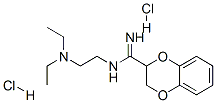 1,4-Benzodioxin-2-carboximidamide, N-(2-(diethylamino)ethyl)-2,3-dihyd ro-, dihydrochloride 化学構造式