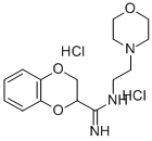 1,4-Benzodioxin-2-carboximidamide, 2,3-dihydro-N-(2-(4-morpholinyl)eth yl)-, dihydrochloride Struktur