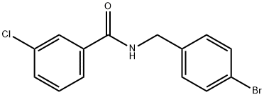 N-(4-溴苄基)-3-氯苯甲酰胺 结构式