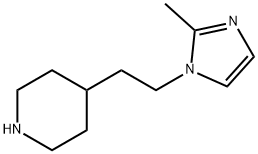 4 - [2 - (2-甲基- 1H-咪唑- 1 -基)乙基]哌啶,130516-99-3,结构式