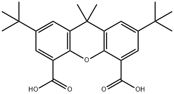 2,7-二叔丁基-9,9-二甲基氧杂蒽-4,5-二羧酸, 130525-39-2, 结构式