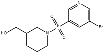 (1-(5-broMopyridin-3-ylsulfonyl)piperidin-3-yl)Methanol Structure