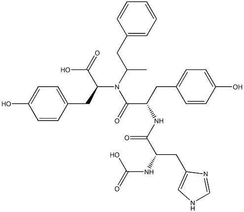 Z-HIS-TYR-TYR-OET Structure