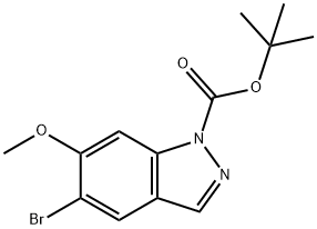 1-Boc-5-broMo-6-Methoxy-1H-indazole 化学構造式