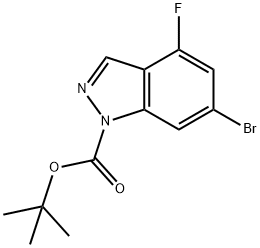 1-BOC-4-氟-6-溴-1H-吲唑,1305320-58-4,结构式