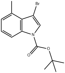 N-BOC-3-ブロモ-4-メチルインドール 化学構造式