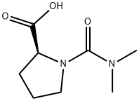 (S)-1-(DiMethylcarbaMoyl)pyrrolidine-2-carboxylic Acid Struktur
