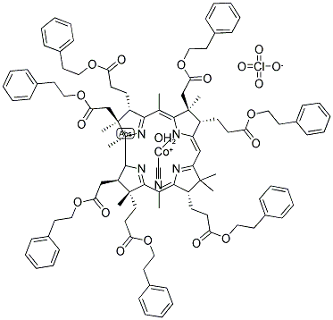 CYANOAQUA-COBYRINIC ACID HEPTAKIS(2-PHENYLETHYL ESTER) Struktur