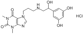 13055-82-8 7-[3-[[2-(3,5-dihydroxyphenyl)-2-hydroxyethyl]amino]propyl]-3,7-dihydro-1,3-dimethyl-1H-purine-2,6-dione monohydrochloride 