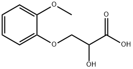 beta-(2-methoxyphenoxy)lactic acid 化学構造式