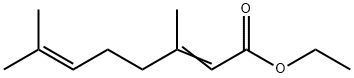 (E)-3,7-二甲基-2,6-辛二烯酸乙酯,13058-12-3,结构式