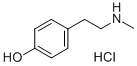 4-[2-(甲基氨基)乙基]苯酚盐酸盐,13062-76-5,结构式