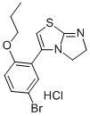 Imidazo(2,1-b)thiazole, 5,6-dihydro-3-(5-bromo-2-propoxyphenyl)-, mono hydrochloride Structure
