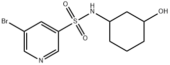 5-broMo-N-(3-hydroxycyclohexyl)pyridine-3-sulfonaMide Struktur