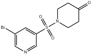 1-(5-broMopyridin-3-ylsulfonyl)piperidin-4-one Struktur