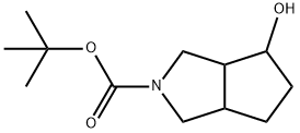 六氢-4-羟基环戊二烯并[C]吡咯-2(1H)-羧酸叔丁酯 结构式