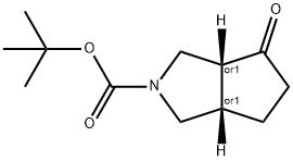 4-OXO-HEXAHYDRO-CYCLOPENTA[C]PYRROLE-2-CARBOXYLIC ACID TERT-BUTYL ESTER Structure