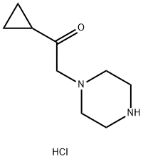 1-Cyclopropyl-2-(piperazin-1-yl)-ethan-1-one dihydrochloride Structure