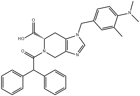 130663-39-7 (6S)-1-[[4-(ジメチルアミノ)-3-メチルフェニル]メチル]-5-(ジフェニルアセチル)-4,5,6,7-テトラヒドロ-1H-イミダゾ[4,5-c]ピリジン-6α-カルボン酸
