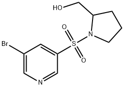 (1-(5-broMopyridin-3-ylsulfonyl)pyrrolidin-2-yl)Methanol 结构式